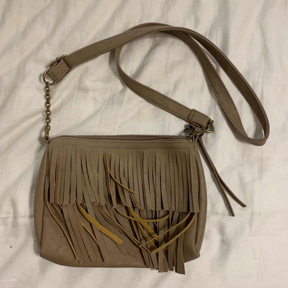 beige crossbody bag